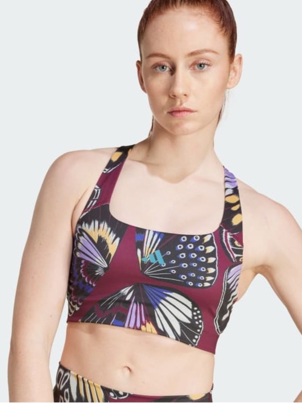 ADIDAS X FARM Rio Peacock Medium Support Sports Bra - Size Small A-B NWT